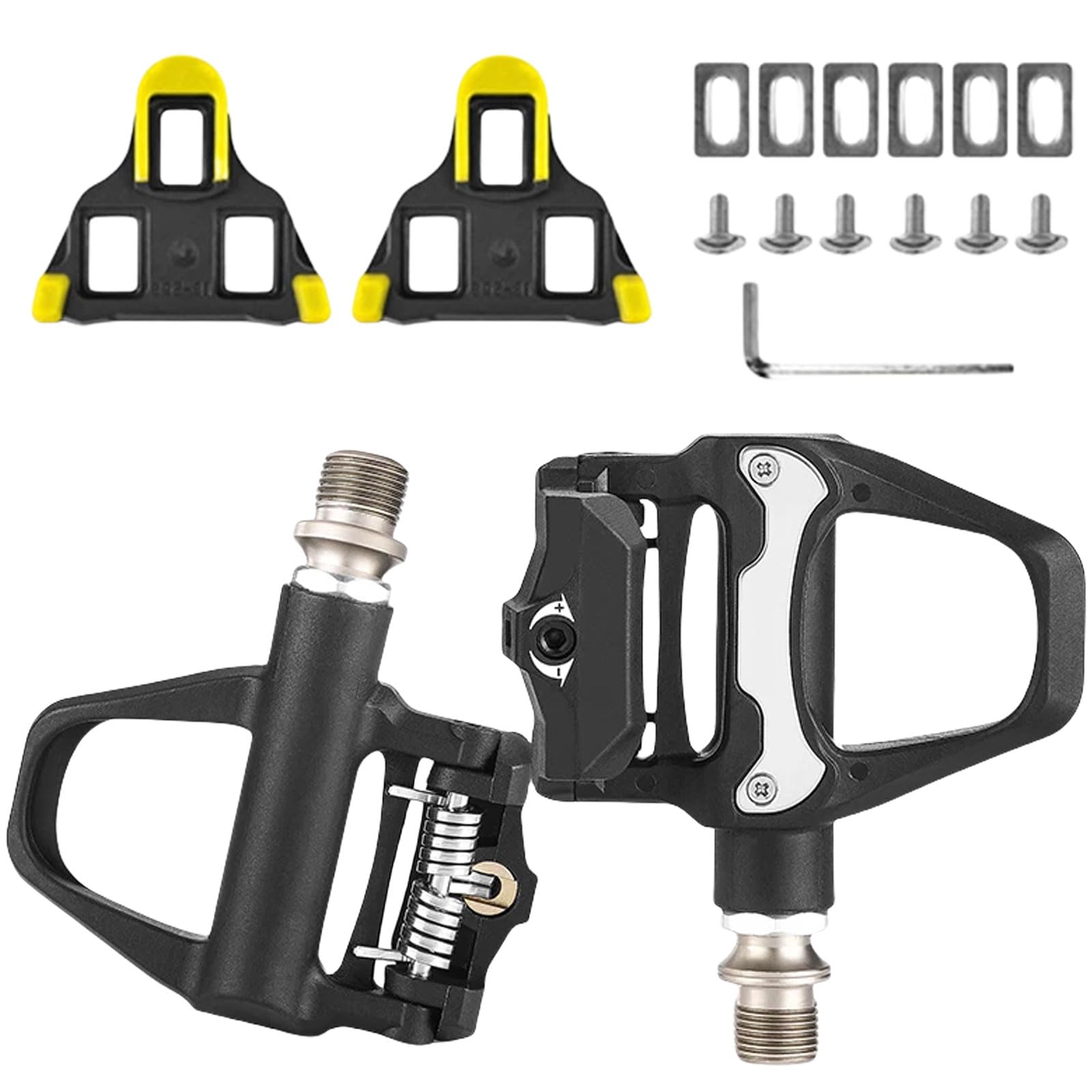 Pedali per Bicicletta SPD, Pedali Per Bicicletta in Alluminio Pedali Bici da Corsa Compatibili Con Shimano SPD-SL,Pedali Bici da Strada con Cleats per MTB,Ciclismo,Spin Bike, Road Bike, Touring