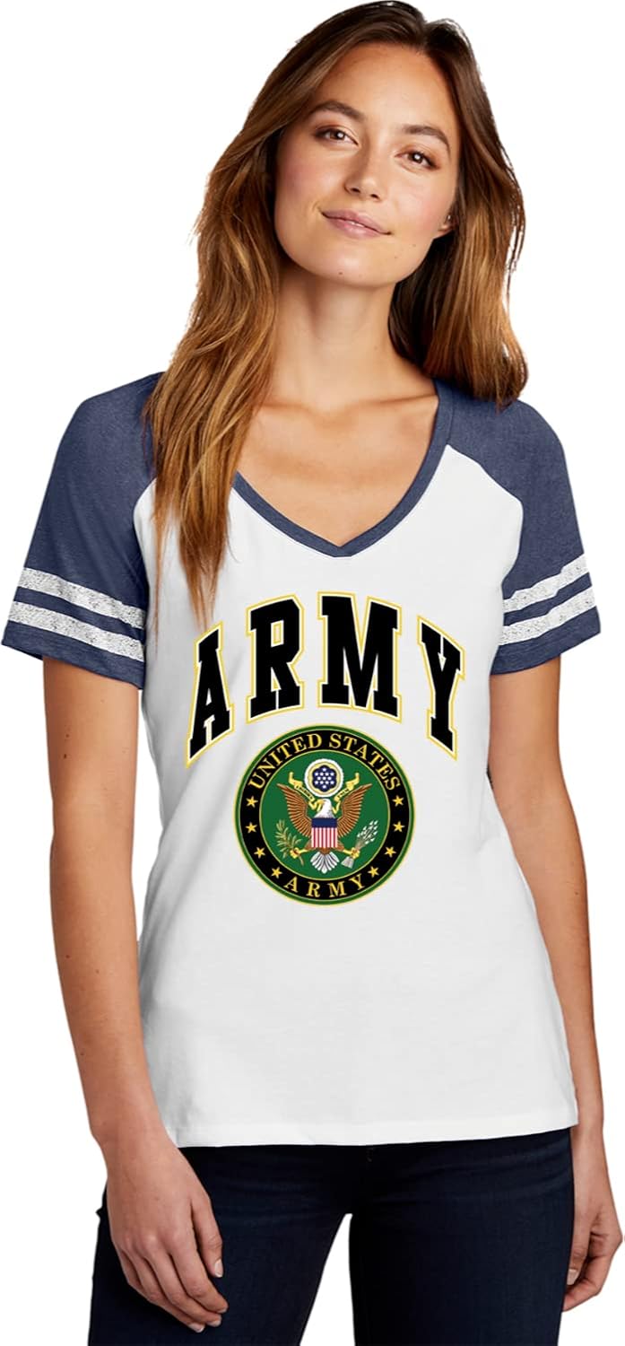 US Army Seal Womens Game V-Neck T-Shirt