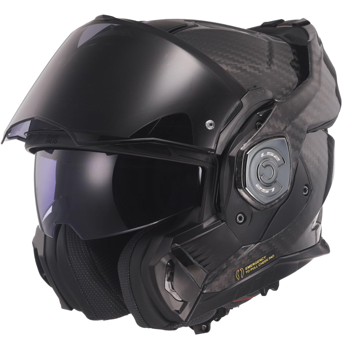 LS2, Casco Moto Modulare ADVANT X CARBON Matt Carbon, S