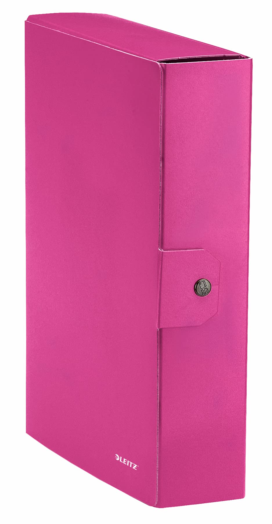 Leitz Press Stud Closure Box File,Plastic-Coated, 25 x 35 cm Dorso 8 cm Fucsia metallizzato โ image 1