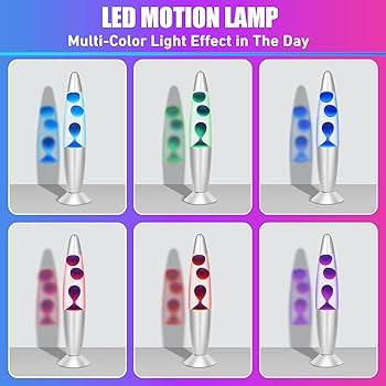 Purple Wax Liquid Motion Lamps Multi Color Changing, 13