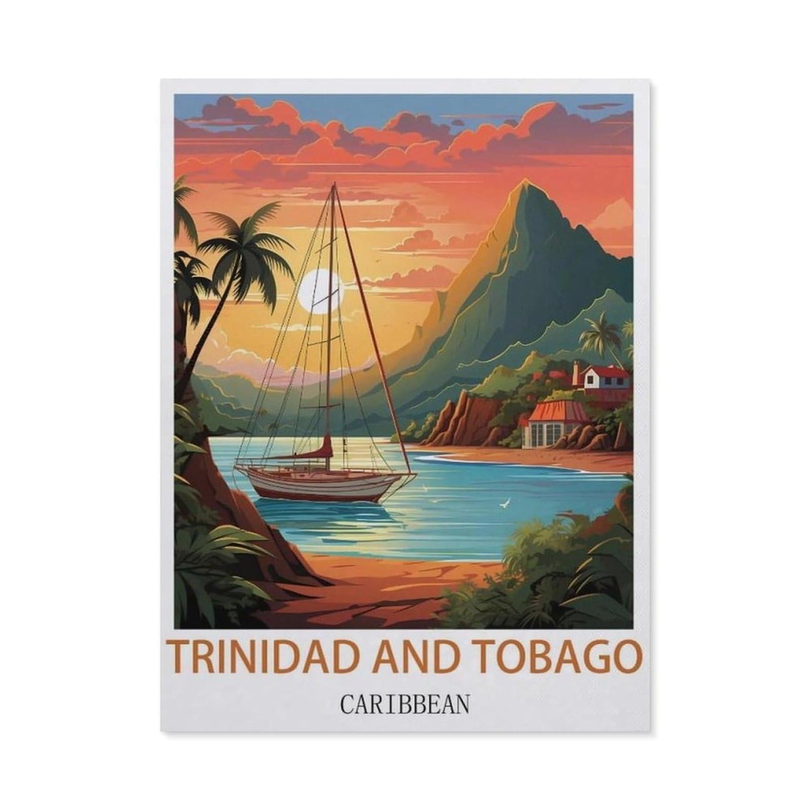 Metal Signs，Trinidad And Tobago Sunset(30x40cm）
