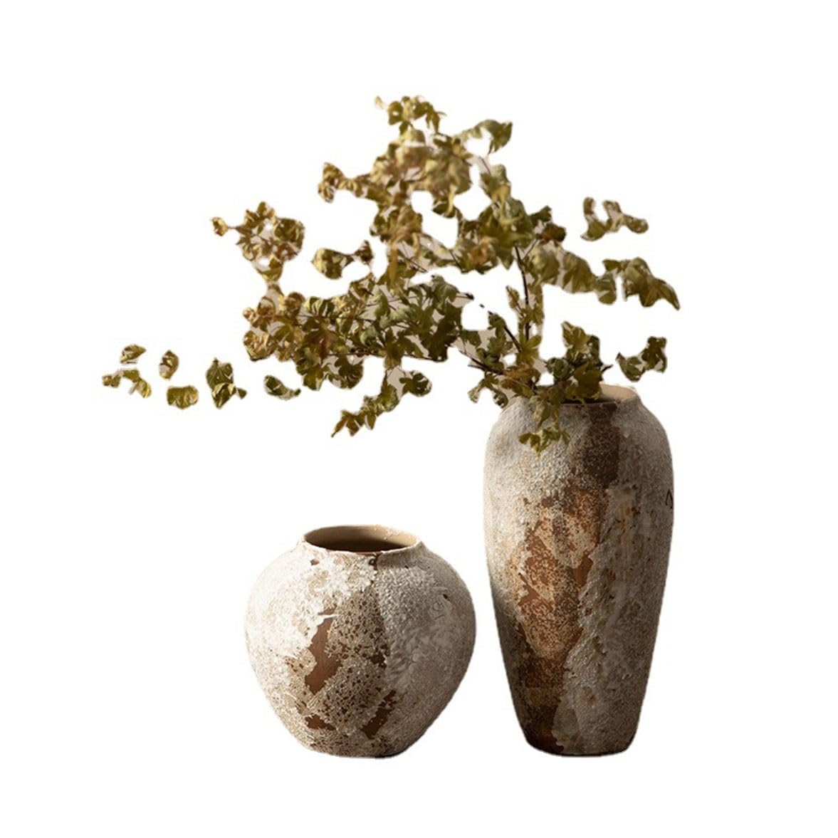 Amazon.com: DFHBFG 陶器Wabi-sabi 風做舊裝飾飾品電視櫃插花水耕花瓶