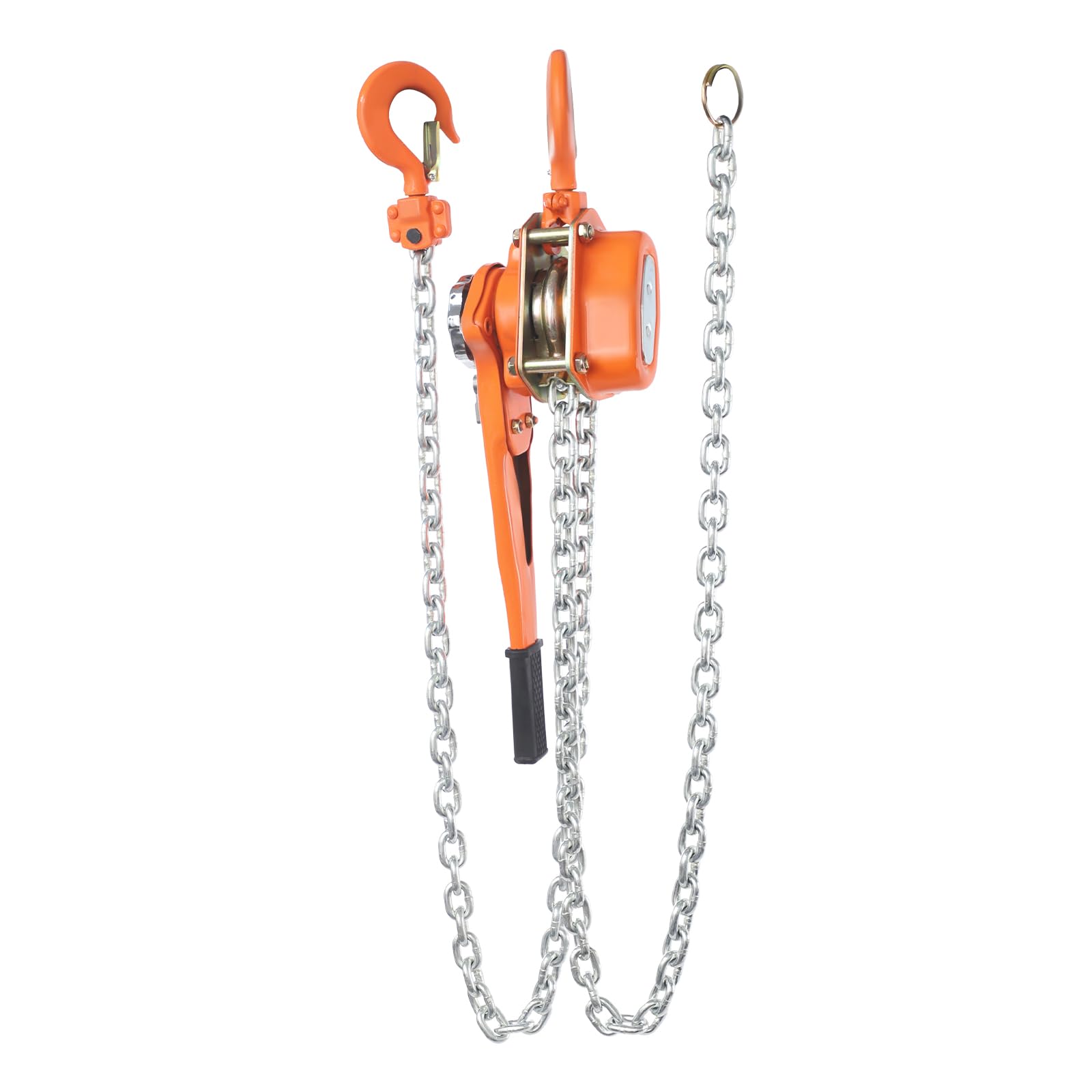 Hebelzug 1,5T Kettenzug mit 360° drehbarer Haken, 3m Hubhöhe Hebelkettenzug aus Stahl, Hebezug Handkettenzug für Lager, Garagen, Baugebiete, Fabriken, Werkstätten