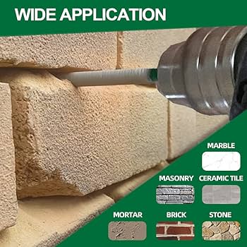 Diamond Mortar Raking Bit,BRSCHNITT 5/16 Inch X 4 Inch Diamond Mortar Router With 5/8-11 Thread For Mortar Raking Tuck Pointing Granite Marble Concrete Masonry Stone Removals (8x100mm