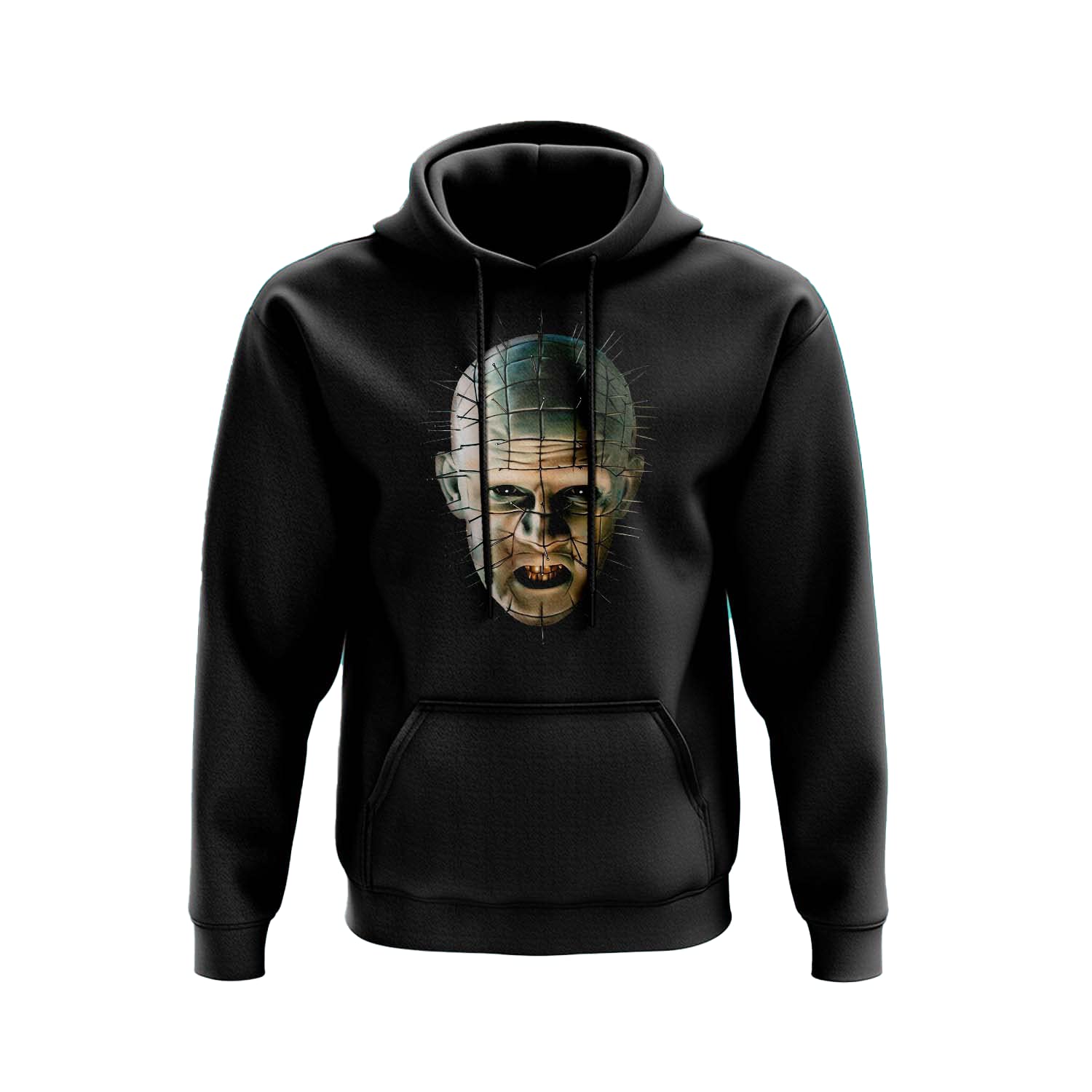Hellraiser Black Hoodie Pullover - Classic Horror Thriller Scary Hellbound Heart Mystical Puzzle Box Pinhead Cenobites Halloween Cinema Film Movie Gift Present (Small, Black)
