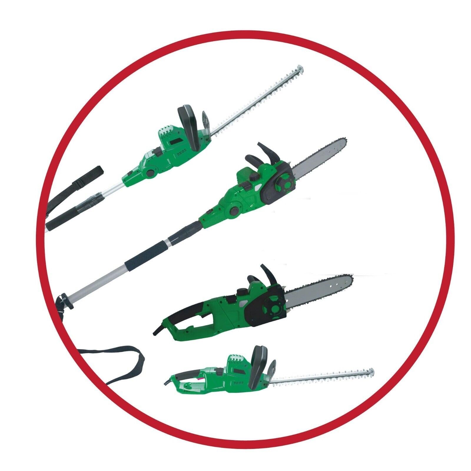 Eckman 4-in 1 Electric Telescopic Handheld Hedge Trimmer & Chainsaw Lightweight