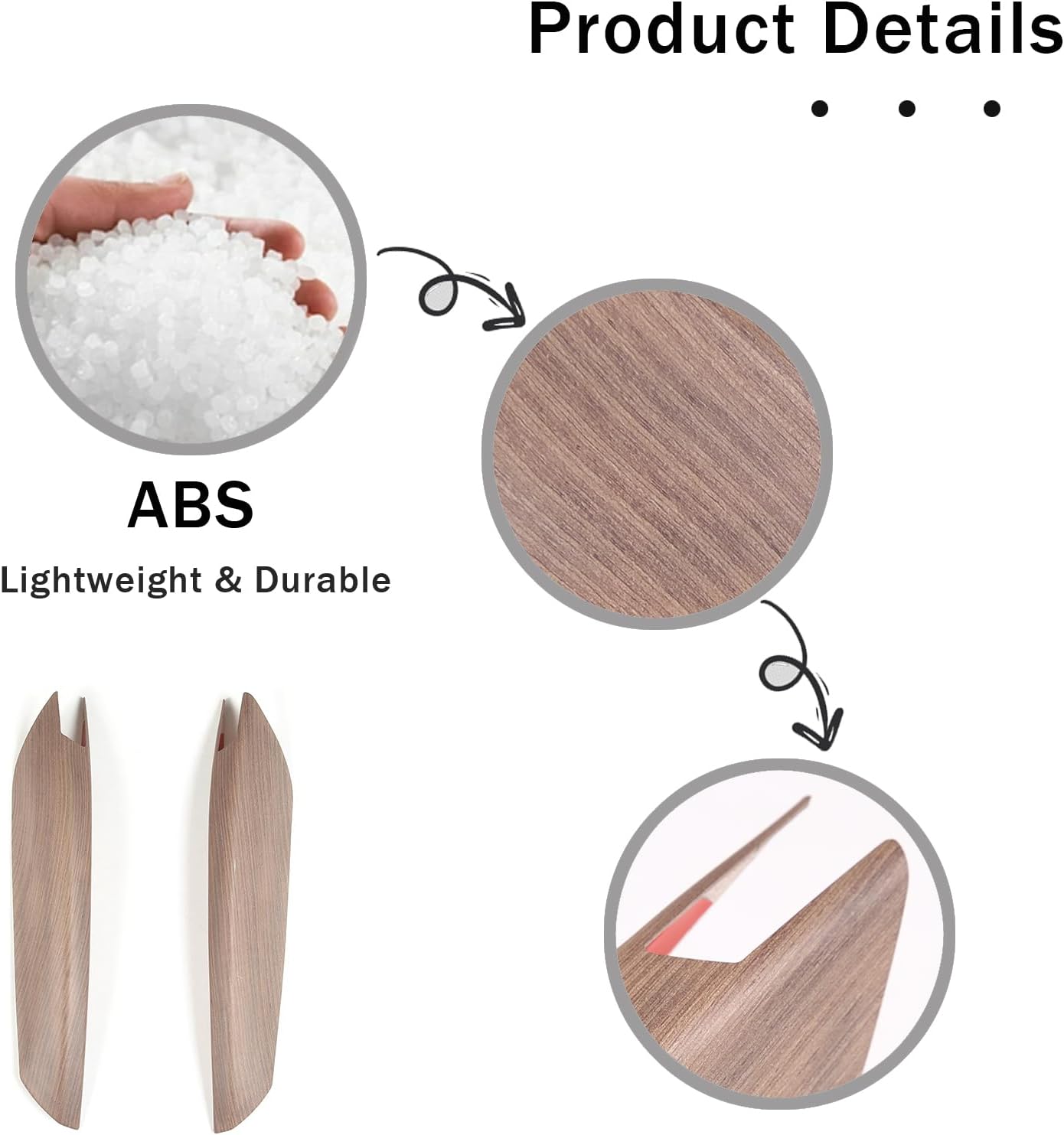 Gear Shift Side Trim for Honda Pilot 2016-2022/ Ridgeline 2020-2023/ Passport 2019-2023 Accessories, ABS Center Console Gear Shift Side Panel Cover 2Pcs (Pear Wood Grain)