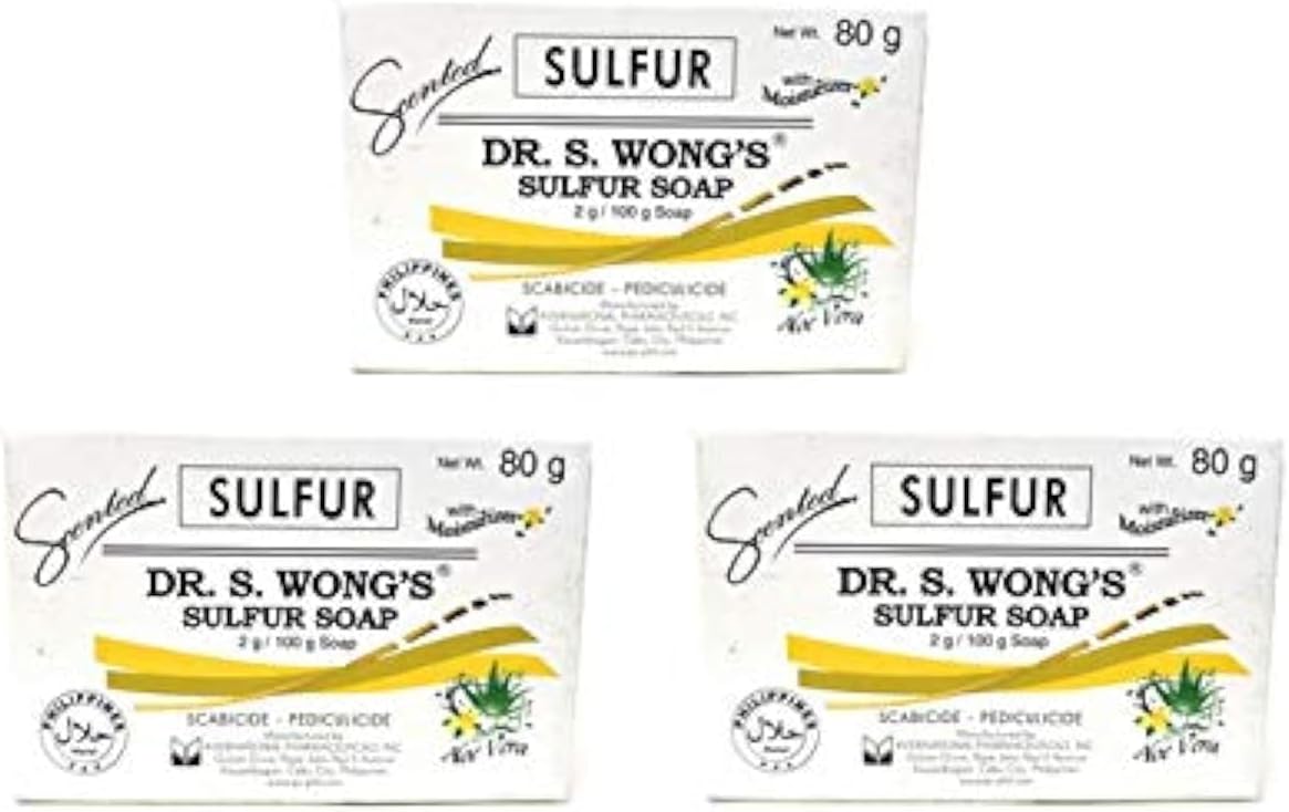 Sulfur Soap (3 Pack, Total of 300g)