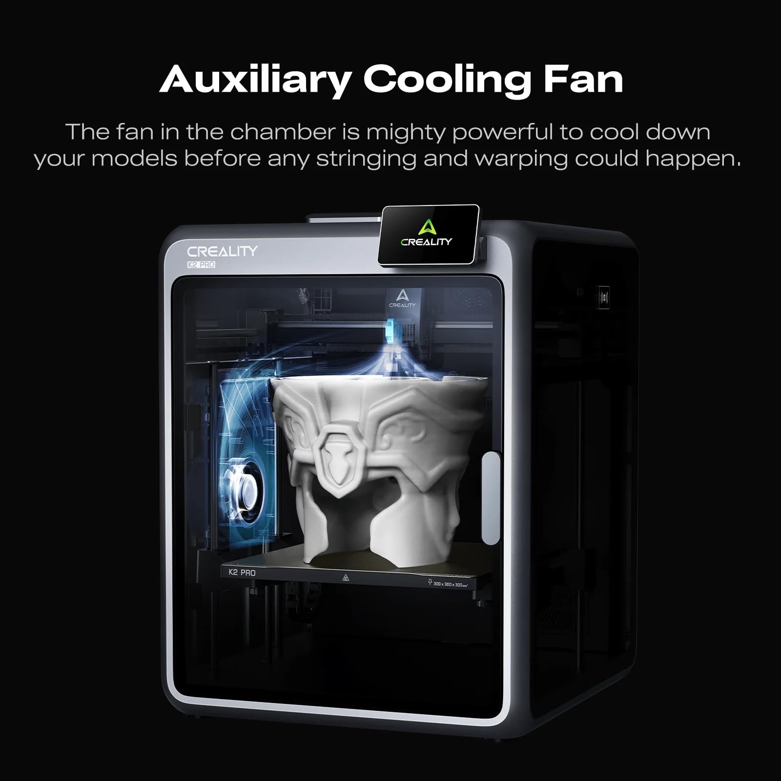 Creality K2 Pro Combo Stampante 3D con sistema di filamento CFS, stampa multicolore, livellamento automatico, ampio volume di stampa 300 × 300 × 300 mm, camera riscaldata attivamente, 600 mm/s