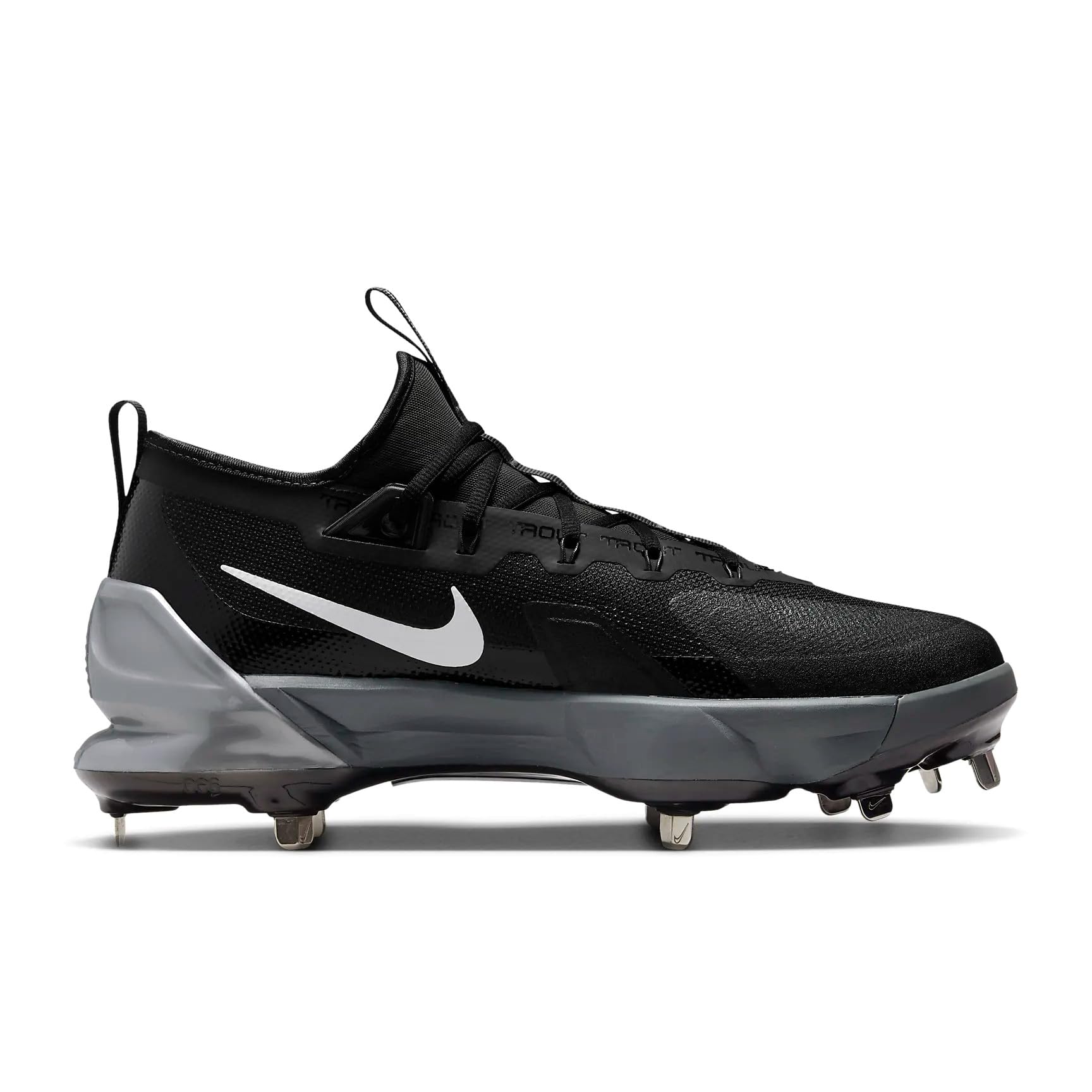 Nike Force Zoom Trout 9 Elite Baseball Cleats (FB2906-003, Black/Anthracite/White/Metallic Silver) Size 9