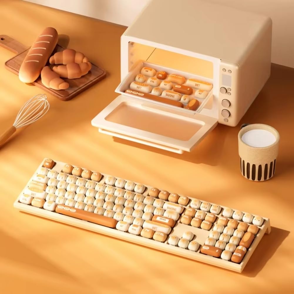 Teclado Mecánico Inalámbrico MG108B Perfil MOG RGB 108 Teclas Tamaño Completo Intercambio en Caliente USB / 2.4G / BT 5.0