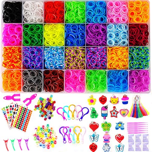 YITOHOP 12080+ Loom Bands Kit, Rubber Bands for Bracelet Making