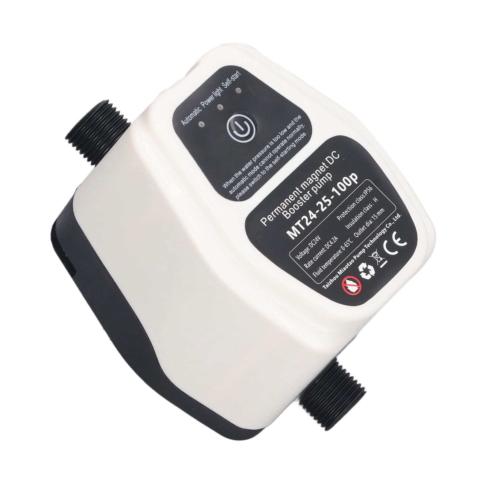Bomba de Refuerzo de Presión de Agua, 100-240V Bomba de Refuerzo de bajo Ruido Detección Inteligente para Baño (Enchufe UE 100‑240V)