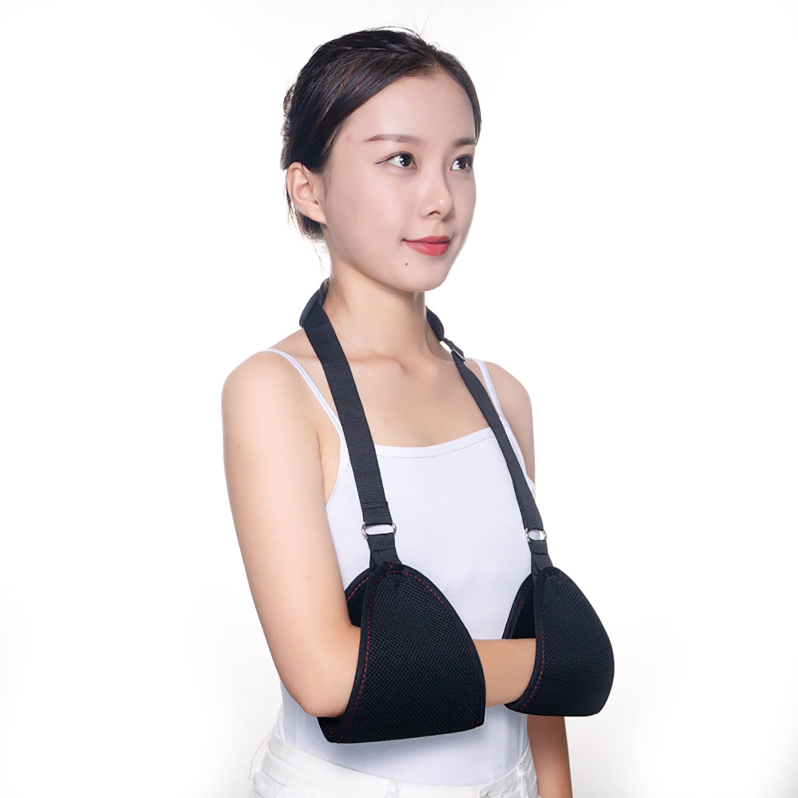 Cabestrillo para Brazo con Cojines de Hombro Suaves, inmovilizador de Hombro Transpirable Ajustable Cabestrillo para Brazo de Ducha Soporte de Codo de Hombro médico Ligero