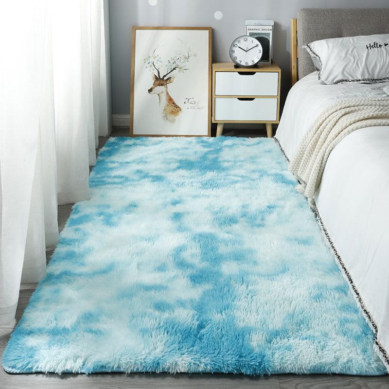 Rugs Living Room Large,Washable Grey Area Rugs for Bedroom, Anti Slip Modern Super Soft Thick Pile Small Fluffy Shaggy Rug Non Shedding,20,80 * 150cm
