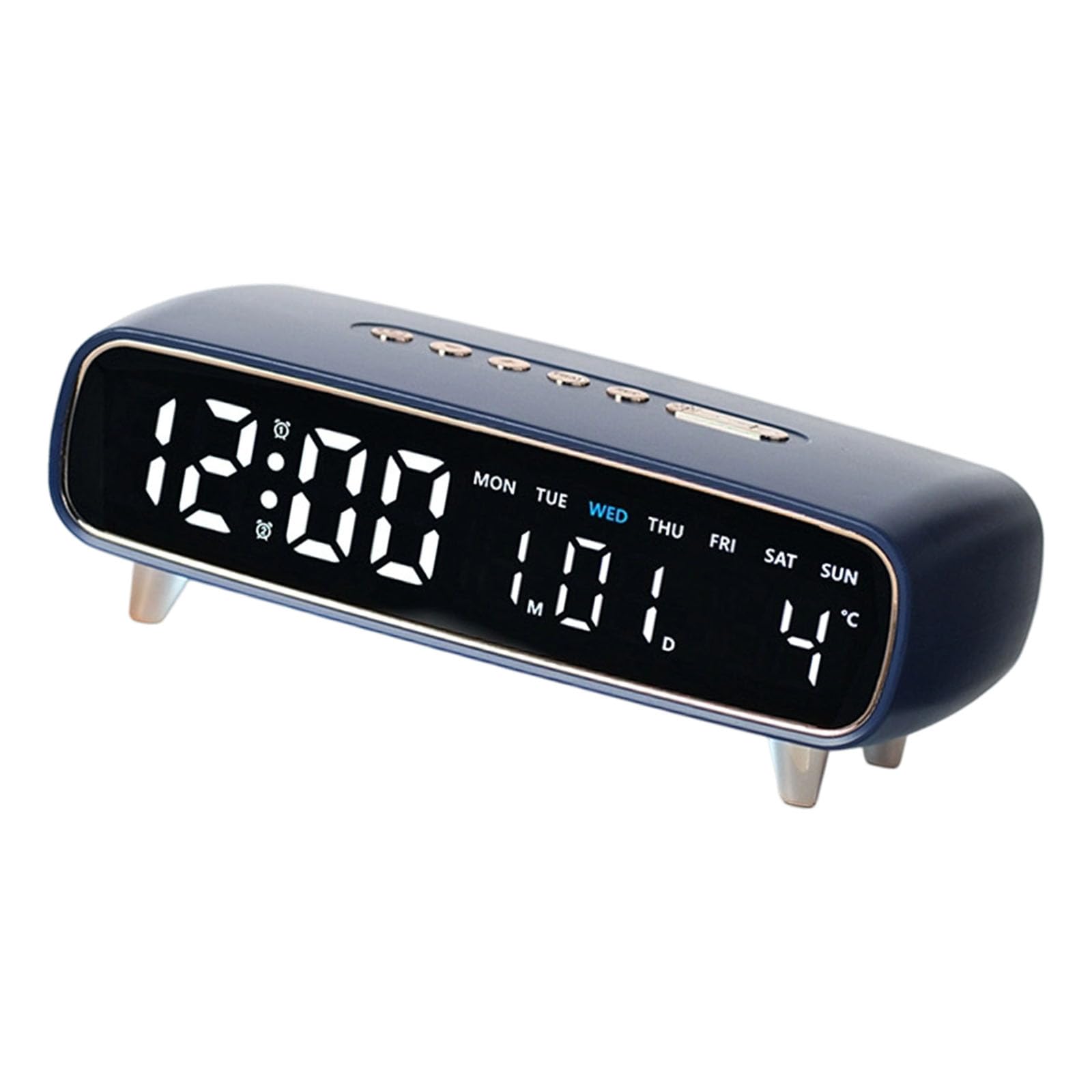 Sveglia Digitale Multiuso con Funzione retroilluminazione del Display a LED Trasparente e impostazioni Allarme Multiple per Qualsiasi Stanza Orologio a LED in plastica