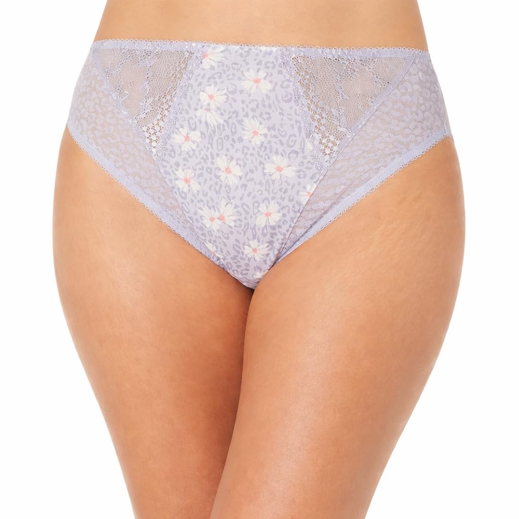 Elomi Women's Lucie High Leg Briefs Bikini Style Underwear, Aleutian, L