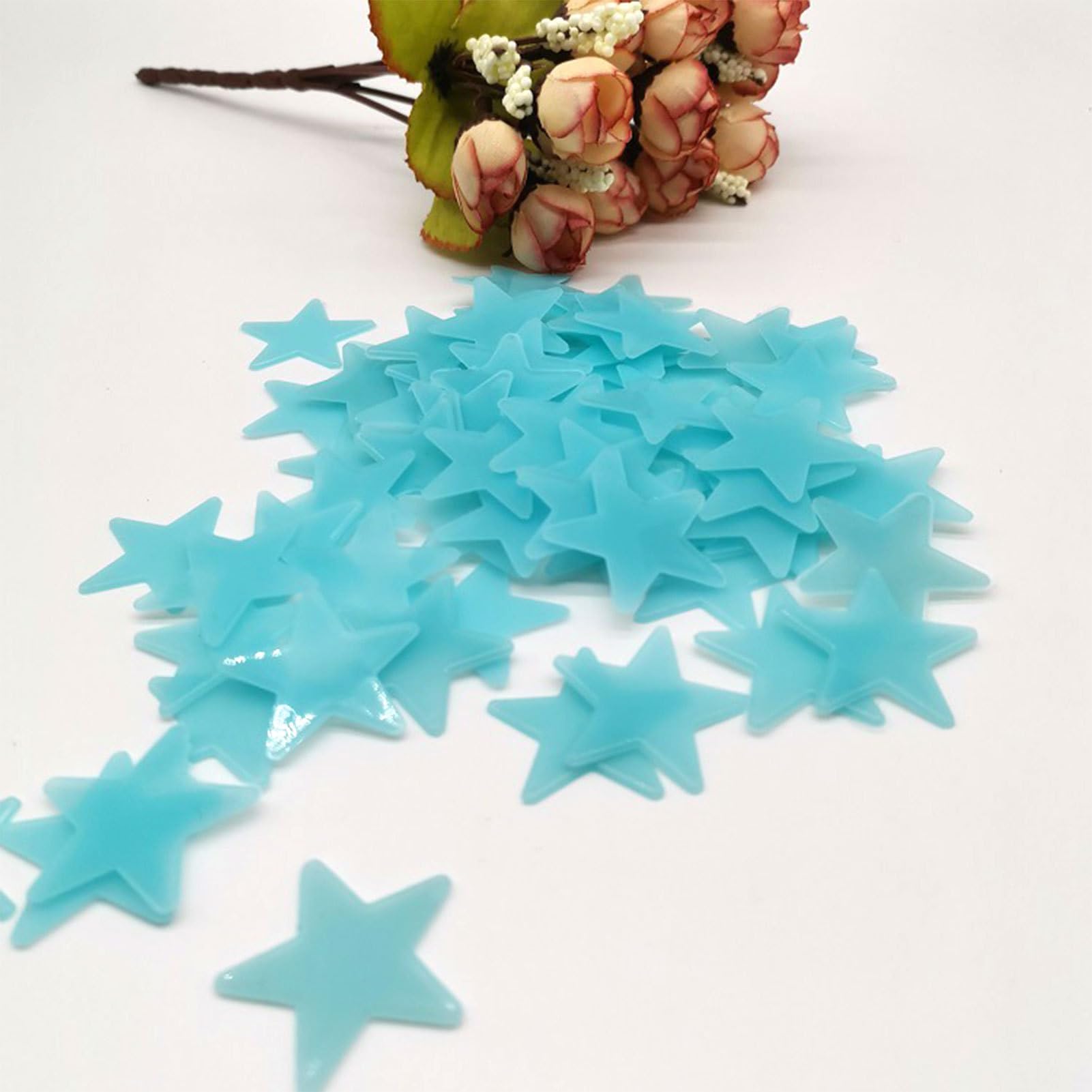100 Stück Leuchtende Sterne Für Decke & Wand – Fluoreszierend, Rückstandsfrei, Für Kinderzimmer & Deko