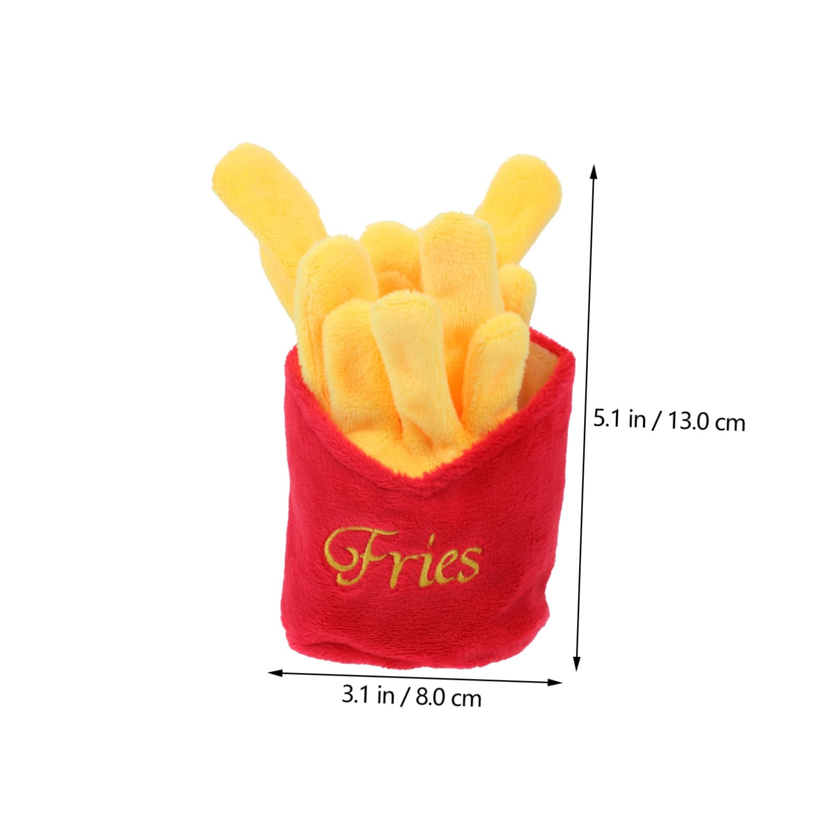 Chien Peluche Frites Résistantes Sonore à Mâcher Léger et Portable pour Chiots Aide Dentition et Distraction Anti-Ennui