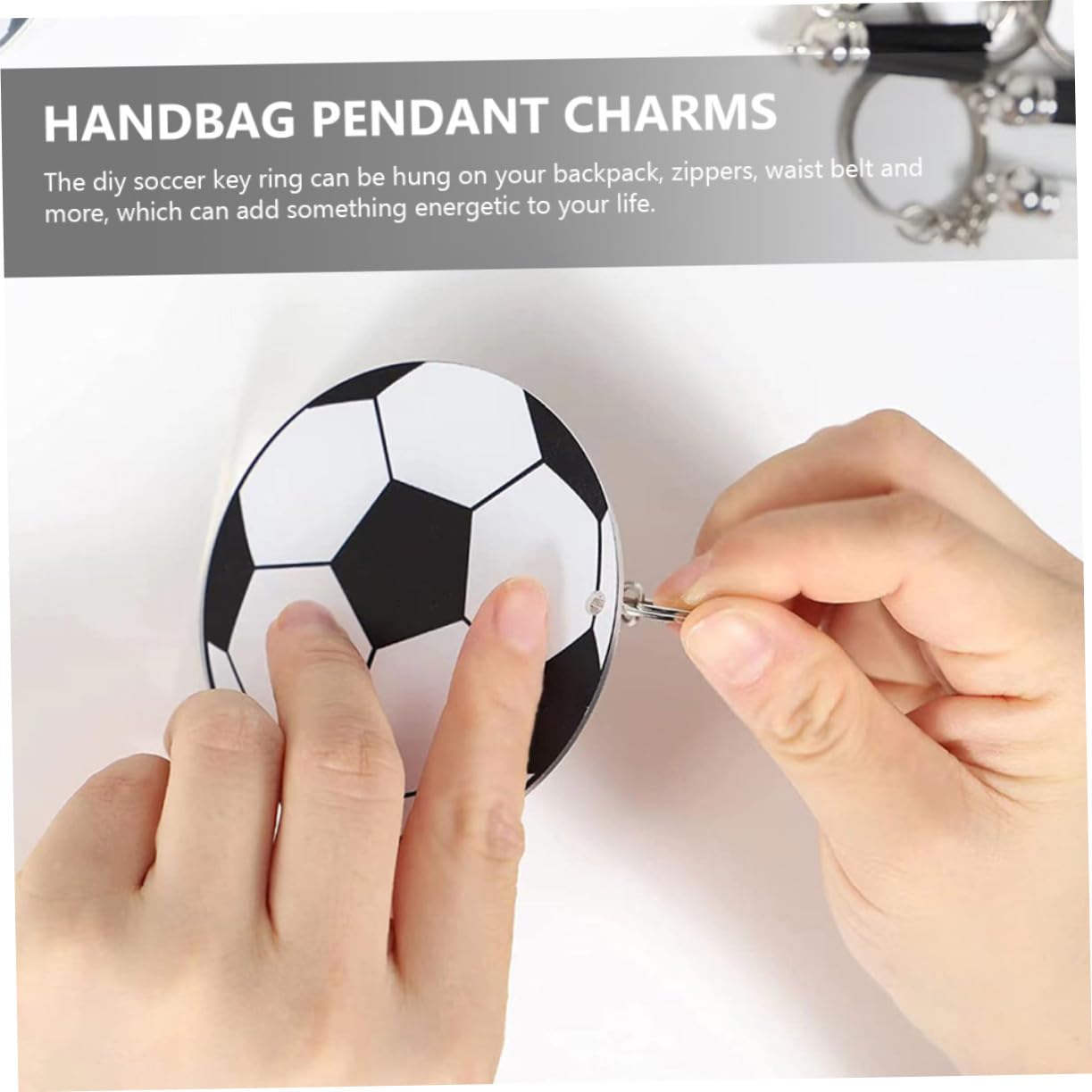 Toddmomy 20 set Portachiavi Calcio in Acrilico DIY con Palline da Calcio Decorazioni Sportive per Borse e Chiavi Accessori Moda Sportiva per Regali e Uso Quotidiano