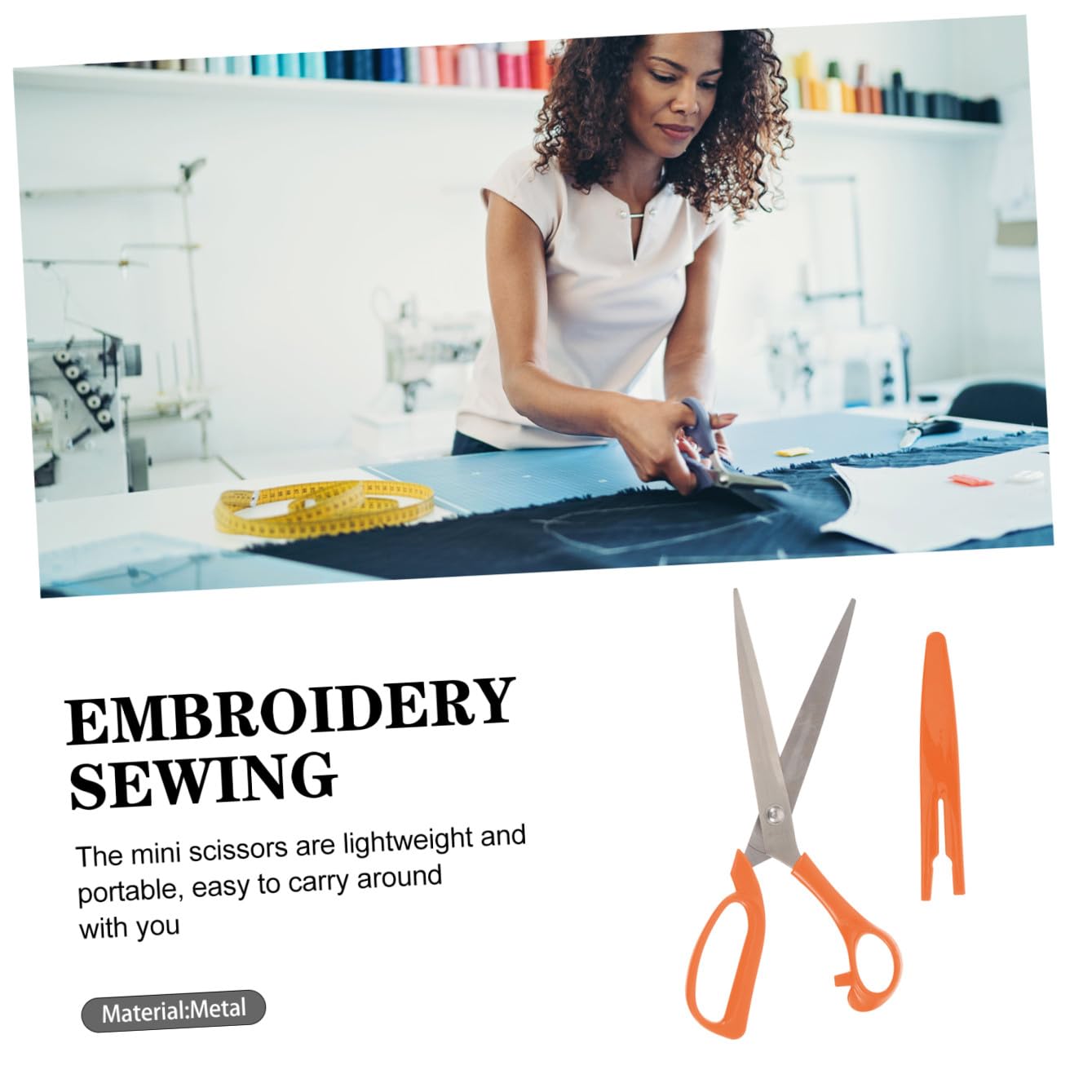Uonlytech 5stücke Kreative Stoffschere Mit Ergonomischem Griff Hochwertige Und Bastelschere Für Für Handwerk Schule Und Büro Orange