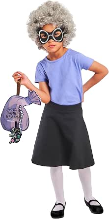 Costume Gangsta Granny Per Bambini Da David Walliams Con Parrucca Smiffys - Foto 2