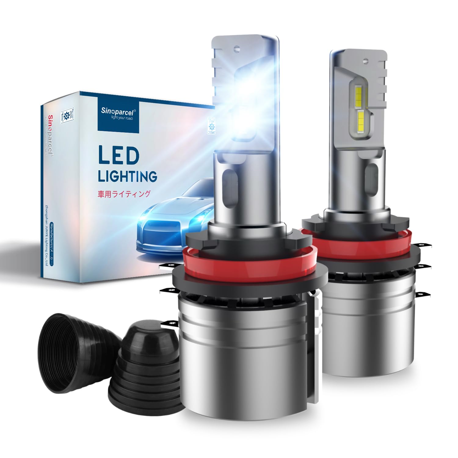 Sinoparcel H15 LED Headlight Bulb - 10000LM/Set 6500K White- High Beam and Daytime Runing Light(DRL) -Halogen Replacement Conversion Kits- 2 Pcs,