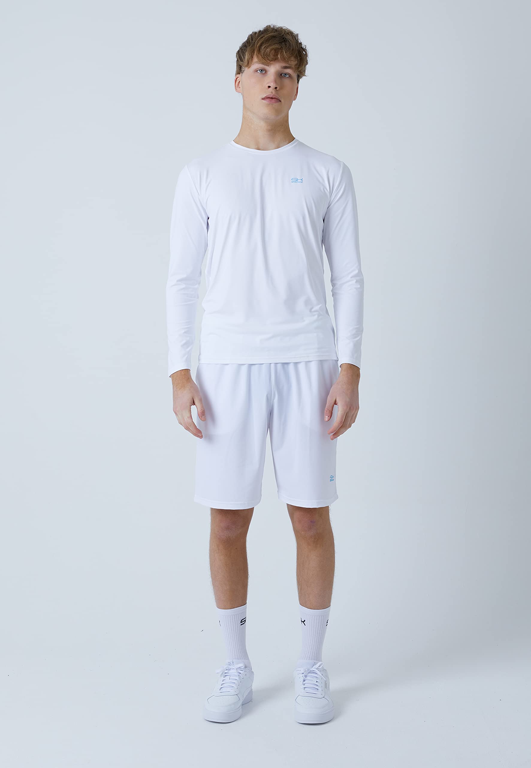 Sportkind Jungen & Herren Tennis, Padel, Fitness, Sport Longsleeve Shirt mit Rundhalsausschnitt, atmungsaktiv, UV-Schutz UPF 50+