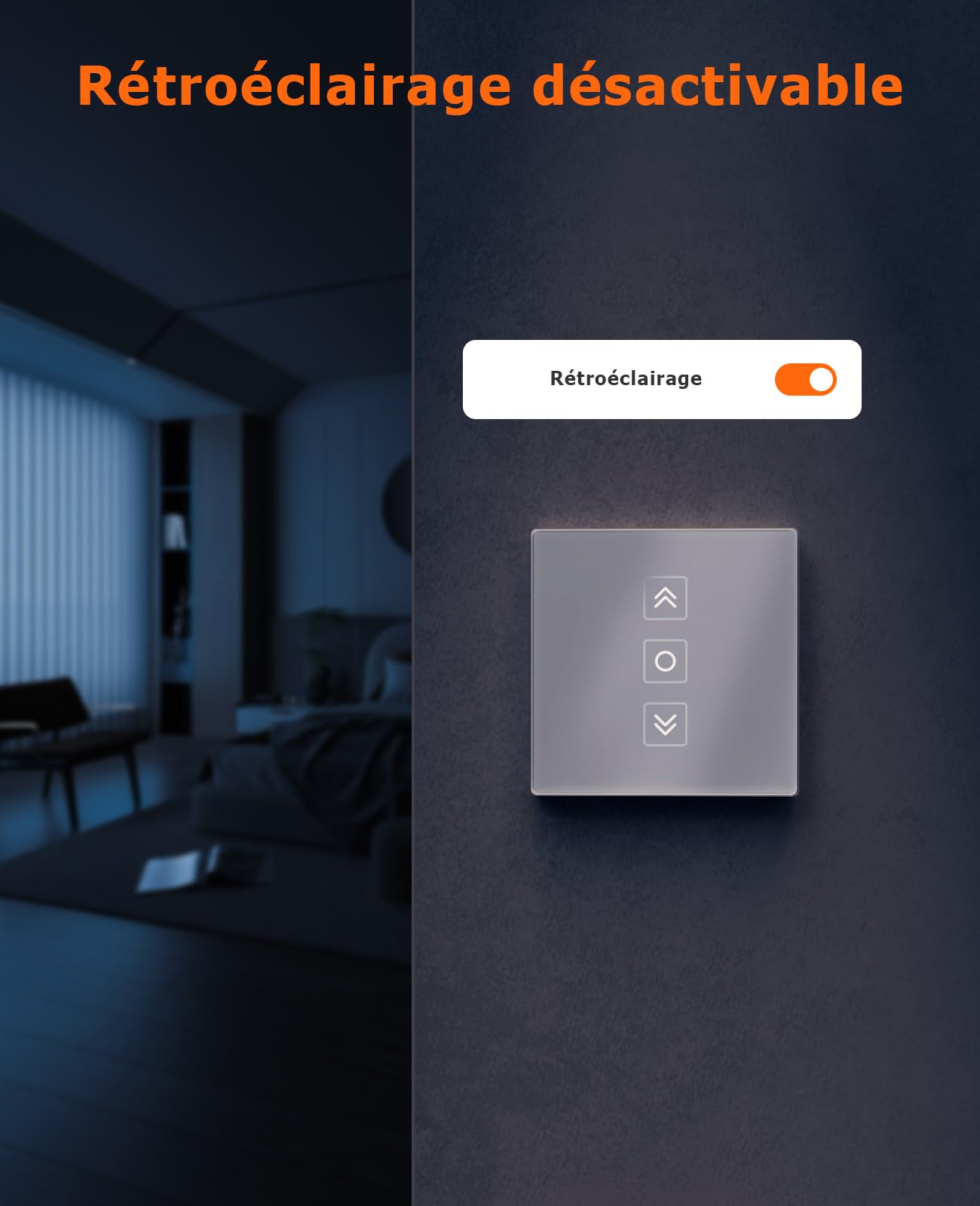2 Pack Interrupteur Volet Roulant Connecté avec Fonction Pourcentage, Interrupteur Mural Commande Vocale Programmation pour Rideaux Compatible Alexa/Google Home/Smartlife (Blanc)