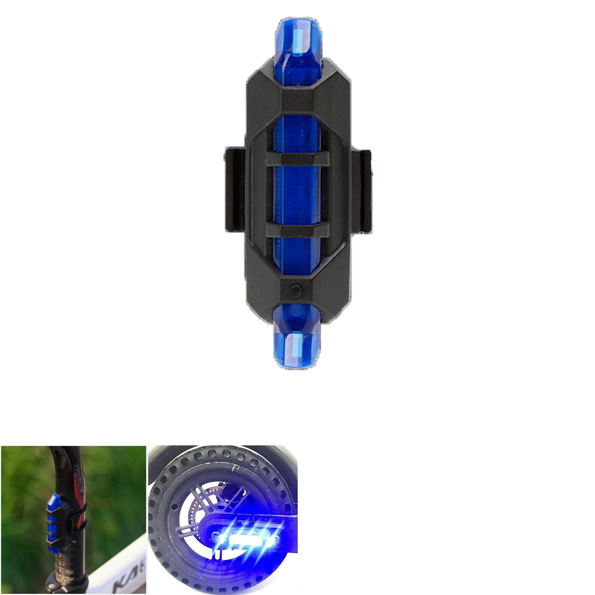 CERFFOOL Rear Bike Light LED USB Rechargeable Bicycle Back Lamp Safety Warning Bike Tail Light Waterproof Rear Lamp Cycling (1*Blue)