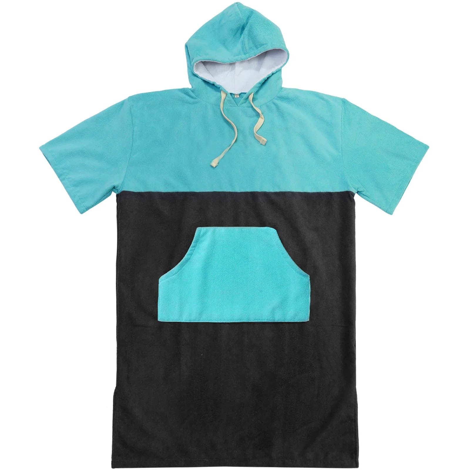 Accappatoio con cappuccio for nuoto, immersioni, vestaglia spessa, poncho, asciugamano in microfibra, antivento, invernale, surf, asciugatura rapida Poncho da Spiaggia(Blue)