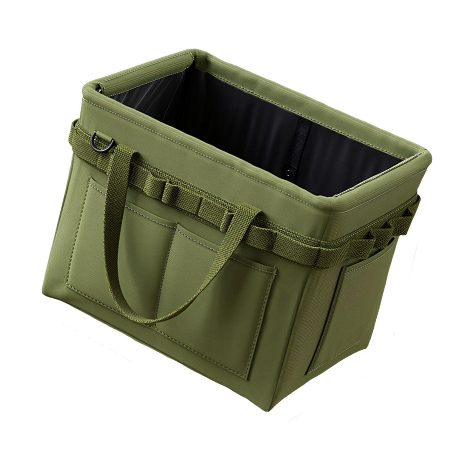 Yjcnelcr Green Adaptable Tool Management Bag Perfect For Yard Maintenance Camping Excursions And Home Improvement Projects Foldable Tool Storage Light Equipment Backpack Offering Expandable Compartments And Straps