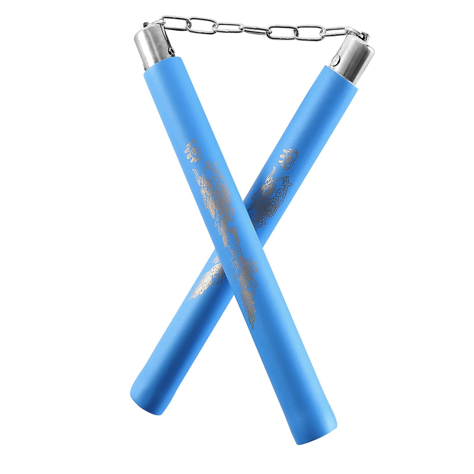 Portable Foam Nunchucks, Blue Training Nunchakus Suitable for Kids & Beginners Practice and Training