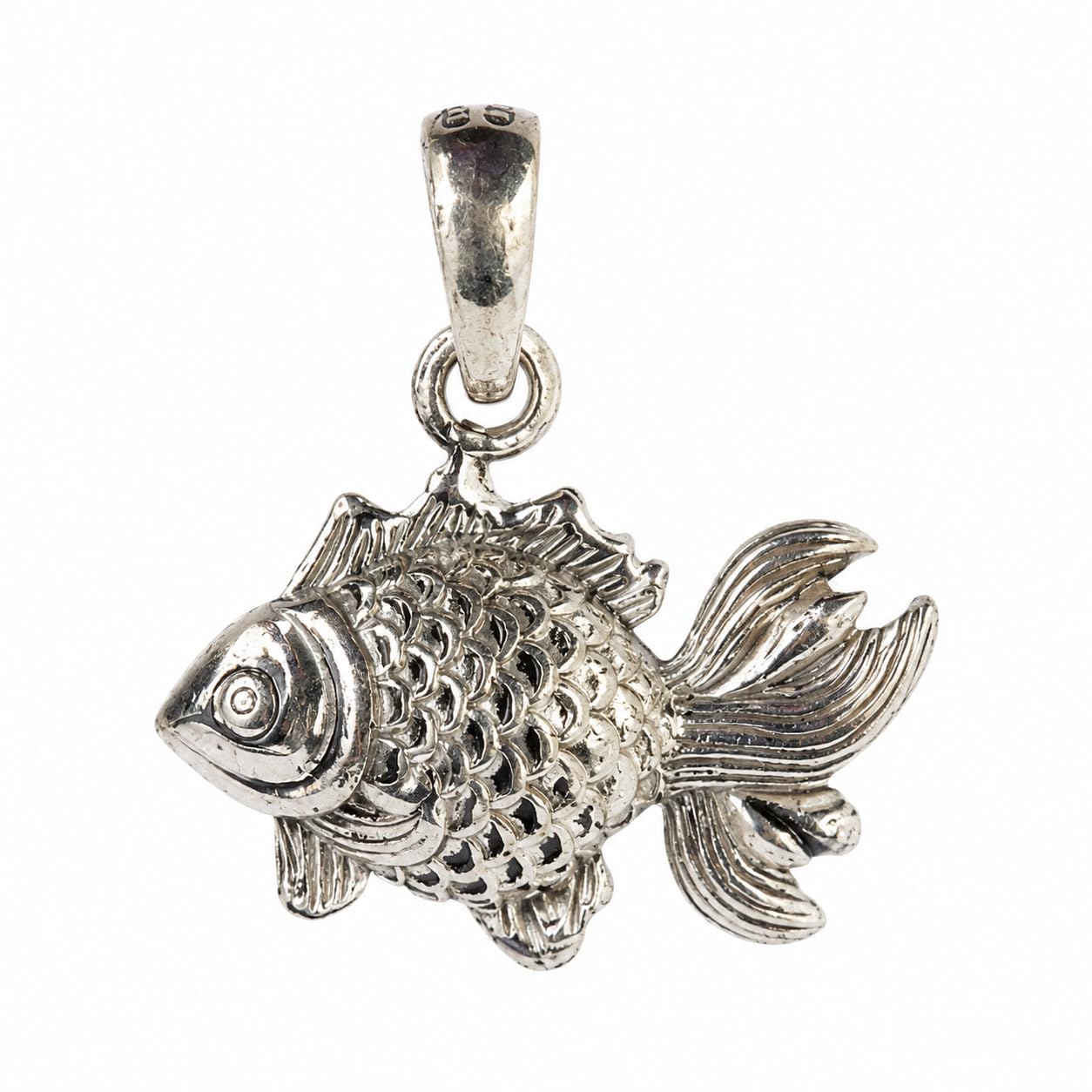 Silver Fish Pendant Elegant Marine Inspired Lucky Charm Fashion Jewelry Stylish Daily Wear Gift Accessory Collection (2.5 Gm, Pure Silver)-image-7