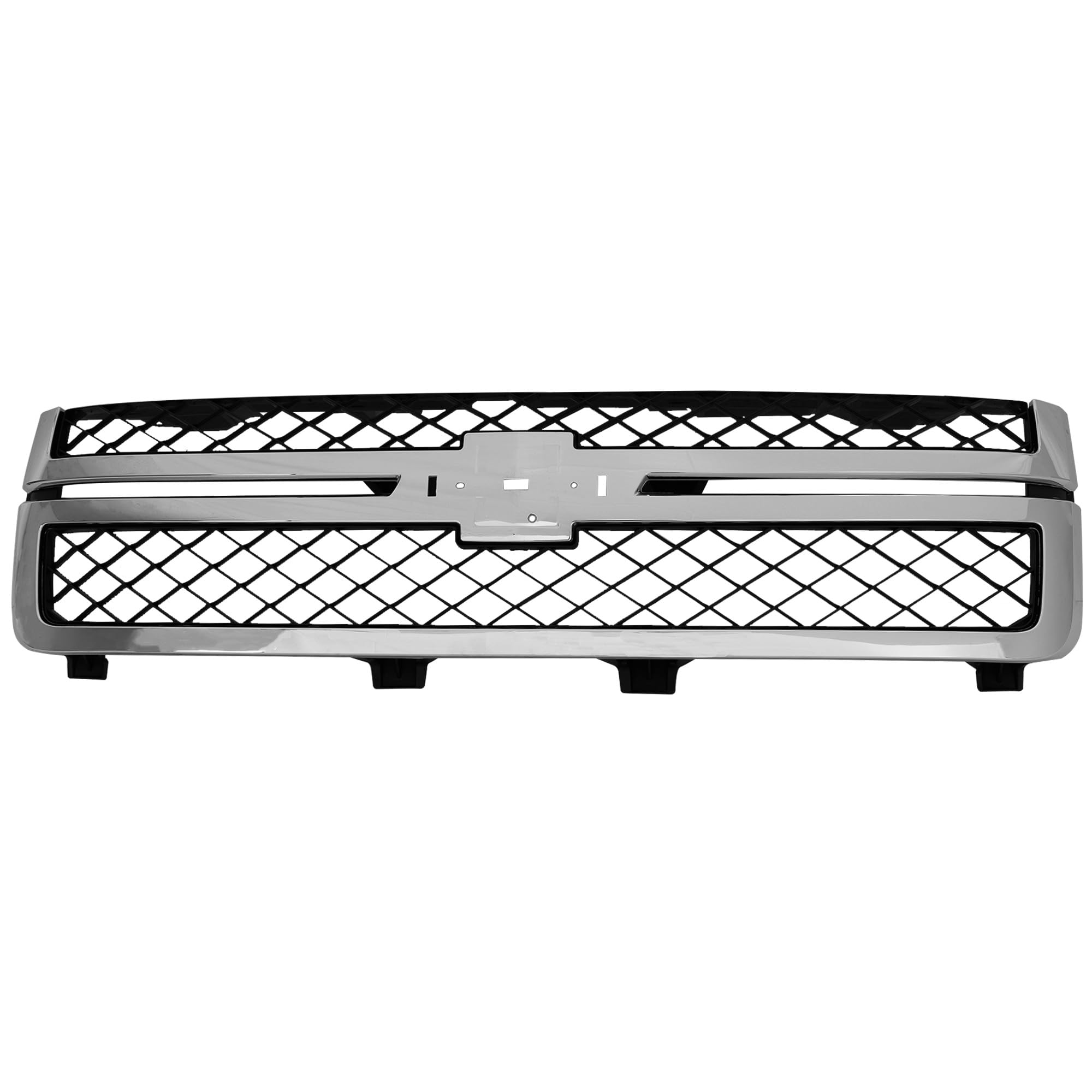 Garage-Pro Front Grille Assembly for 2011-2014 Chevrolet Silverado 2500 HD, Silverado 3500 HD, Chrome Shell with Painted Black Insert, Truck Grill - GM1200639C