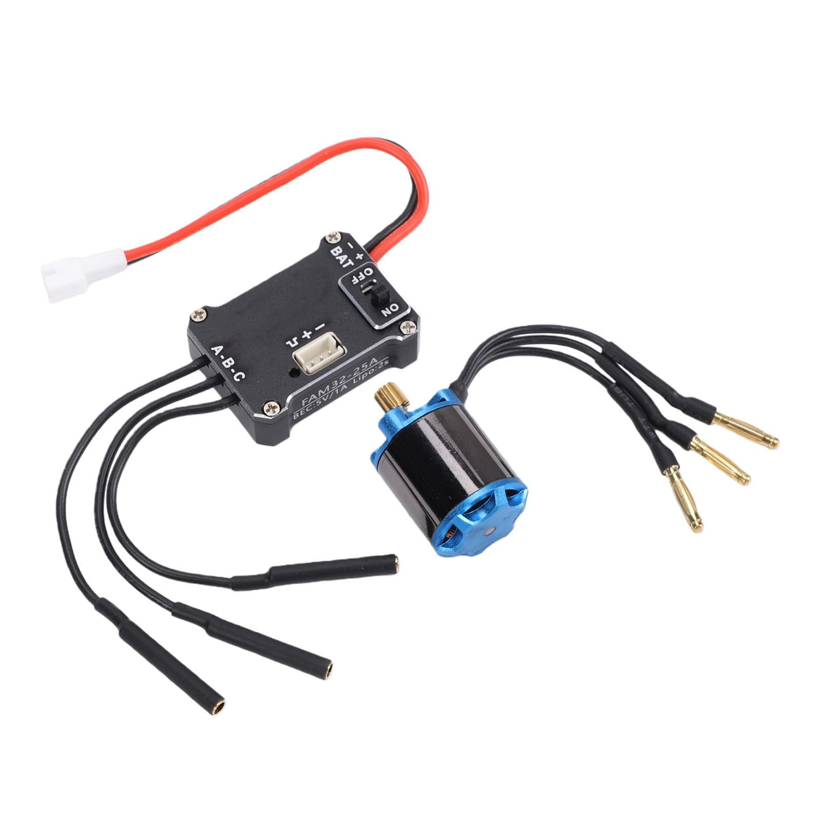 Bewinner Zestaw Silnika Bezszczotkowego RC, 5000KV z Regulatorem 25A, do