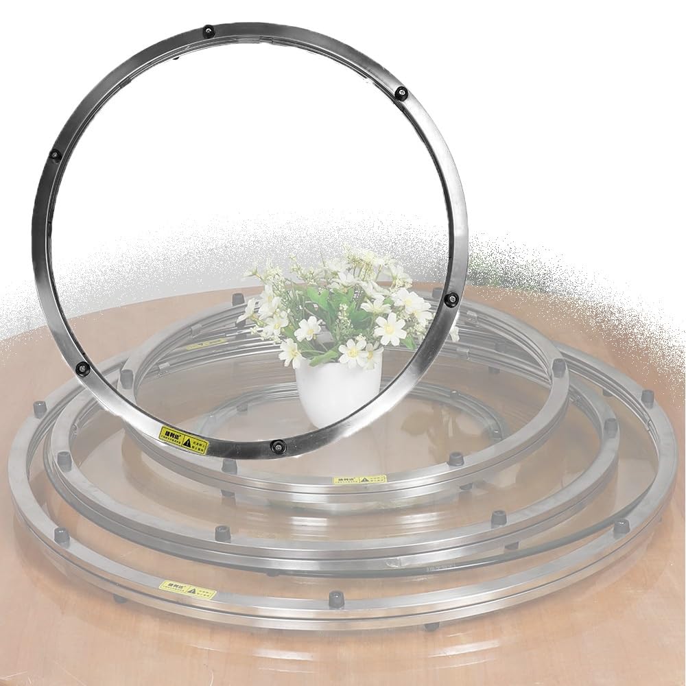 HCZION 50cm Cuscinetti per Giradischi, Base per Piastra Girevole per Tavolo Rotondo, Cuscinetto per Giradischi Rotante in Acciaio, Base Girevole per Vassoi da Portata, Supporto per Artigianato (Size