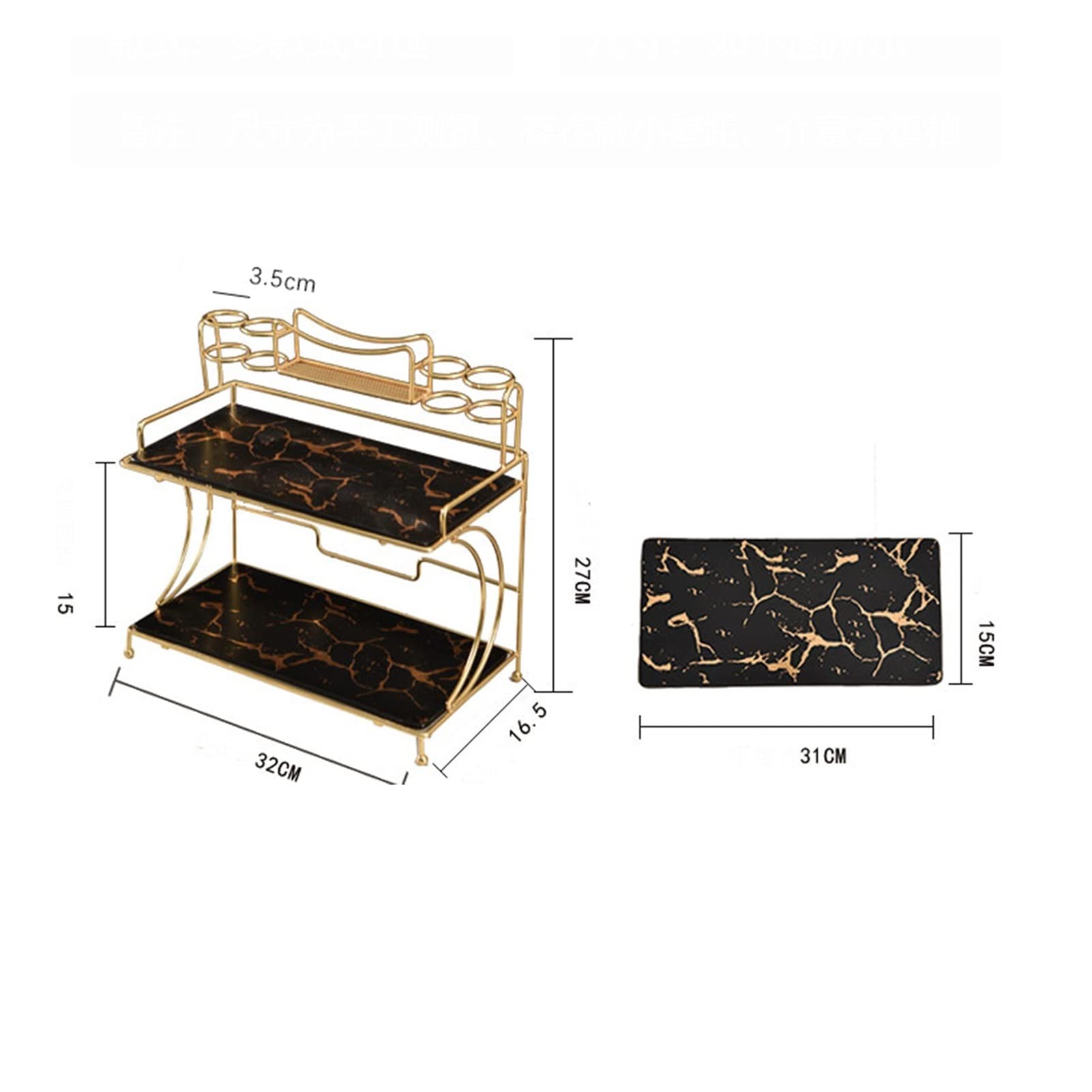 Soporte para pasta de dientes Estantes de baño Tocador de escritorio Cosméticos de doble capa Caja de almacenamiento Caja de almacenamiento de cepillos de dientes eléctricos Escritorio Soporte para pa