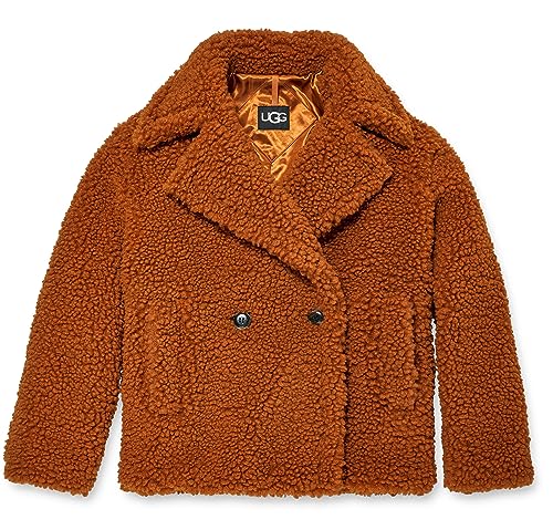 UGG Women's Gertrude Short Teddy Coat, Hardwood, L - image 1