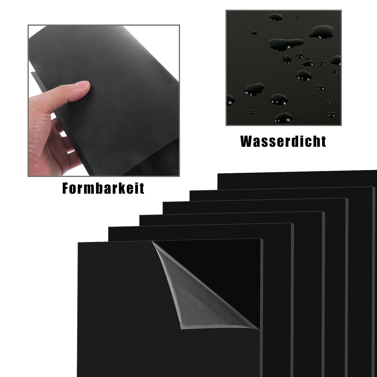 Placas de Plastico ABS Negro 3mm 30x20 cm Superficie Lisa para Modelos Arquitectonicos