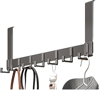 Space Saving Over The Door Hook Heavy Duty Rustproof Aluminum Wall Mounted Organizers for Coat Bags Storage