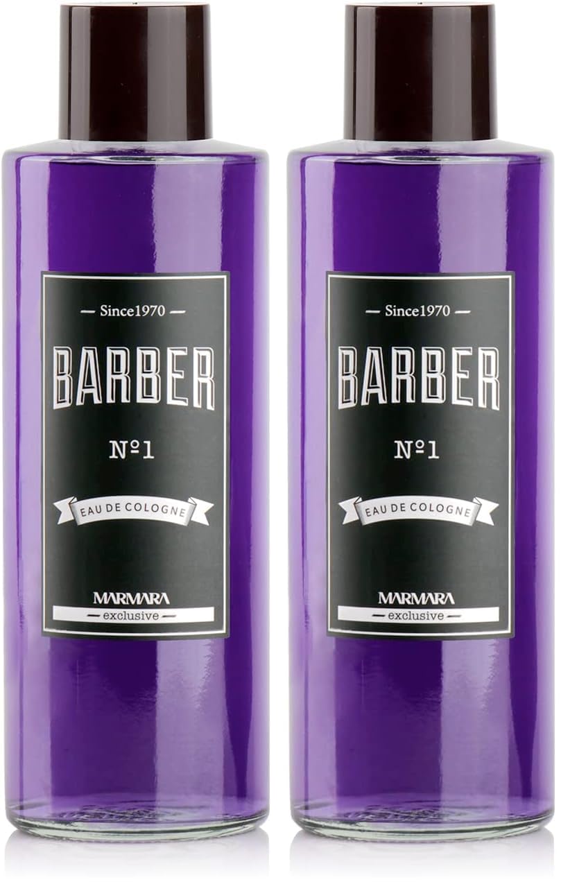 BARBER MARMARA No.1 Eau de Cologne Herren Splash im Glas Flacon 1x 500ml - After Shave Men - Duftwasser - Rasierwasser Männer - Erfrischt kühlt - Duft Herren - Desinfizierend 70° Alkohol (No.1)