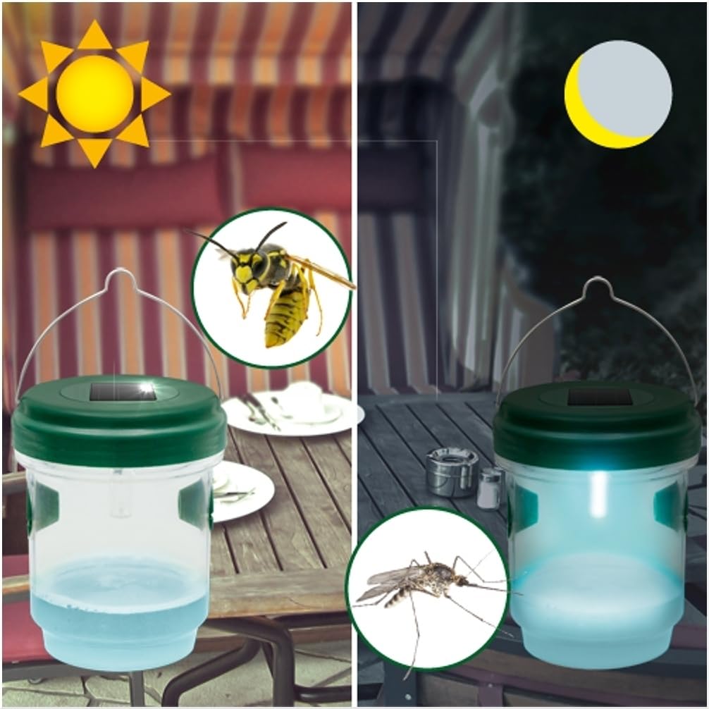 GARDIGO Pièges Solaires à Guêpes & Moustiques Lot de 4