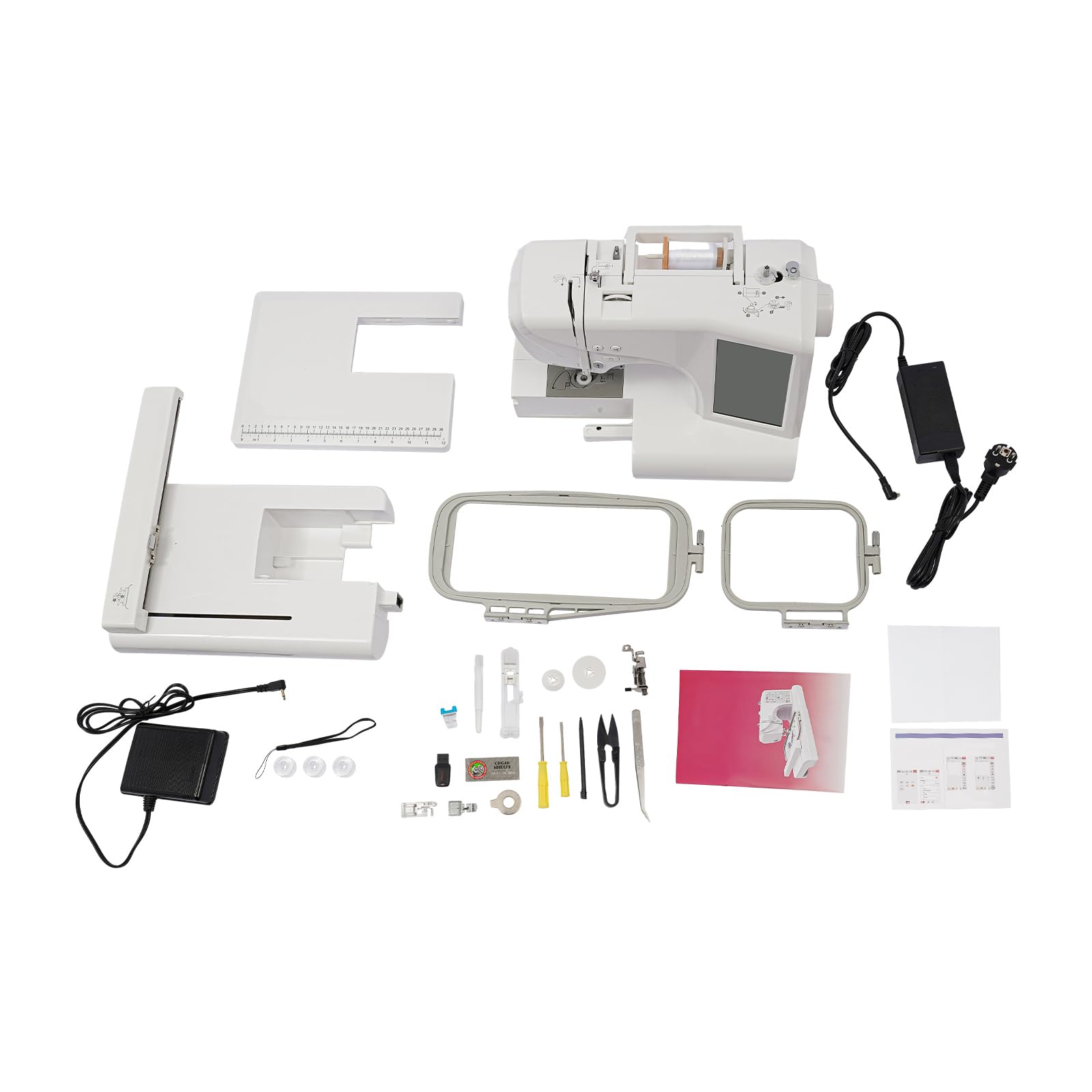 Macchina da cucire automatica con schermo LCD da 7 pollici, 650 giri/min