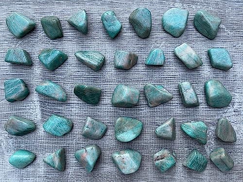 Image of 1 /2 lb Polished Amazonite Tumbled Stones - Natural Gemstone, Healing Crystals (Amazonite)