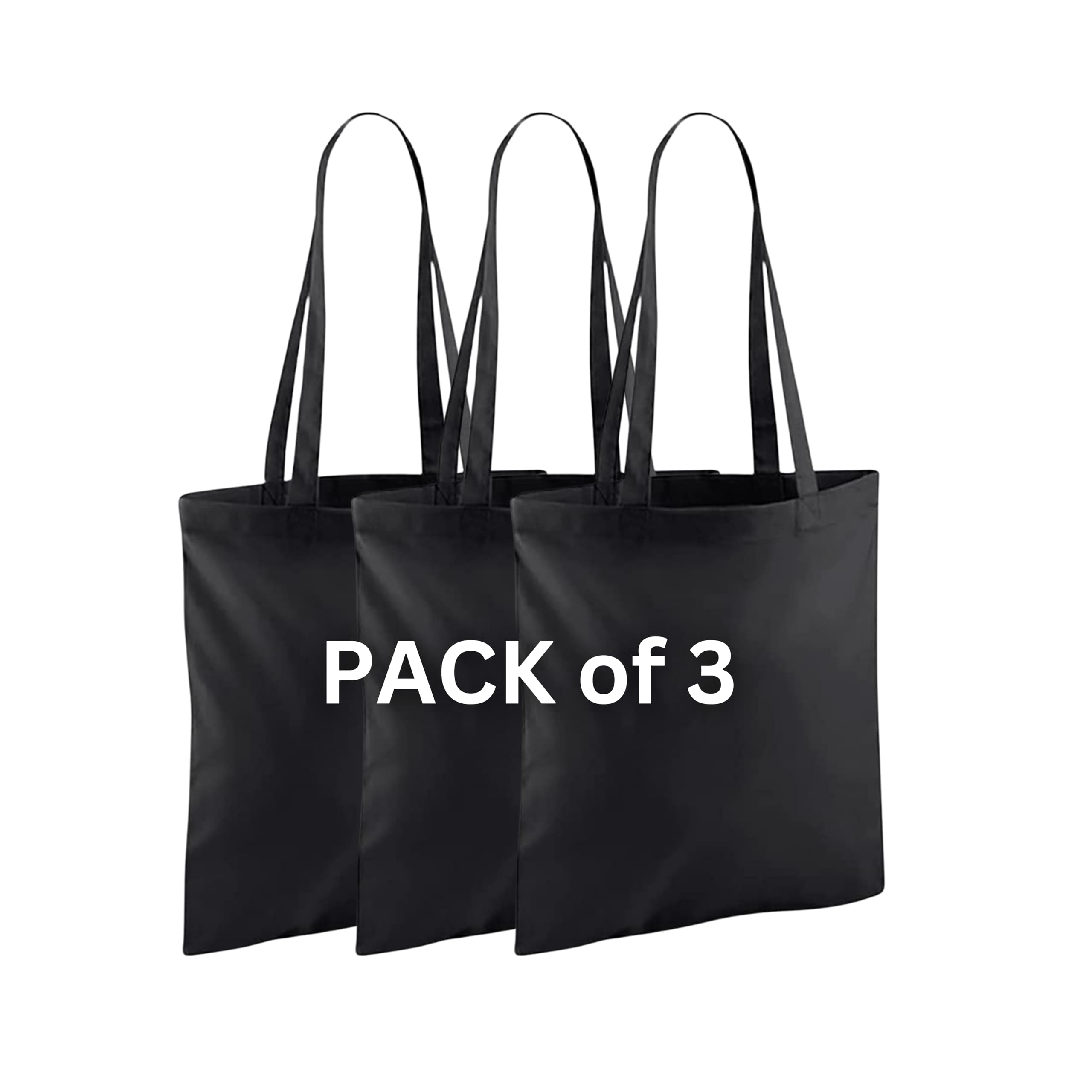 Cotton Tote Bags, Bulk Shopping Bag Cotton Bags, Multipack, 100% Cotton Canvas, Reusable Grocery Cloth Bag