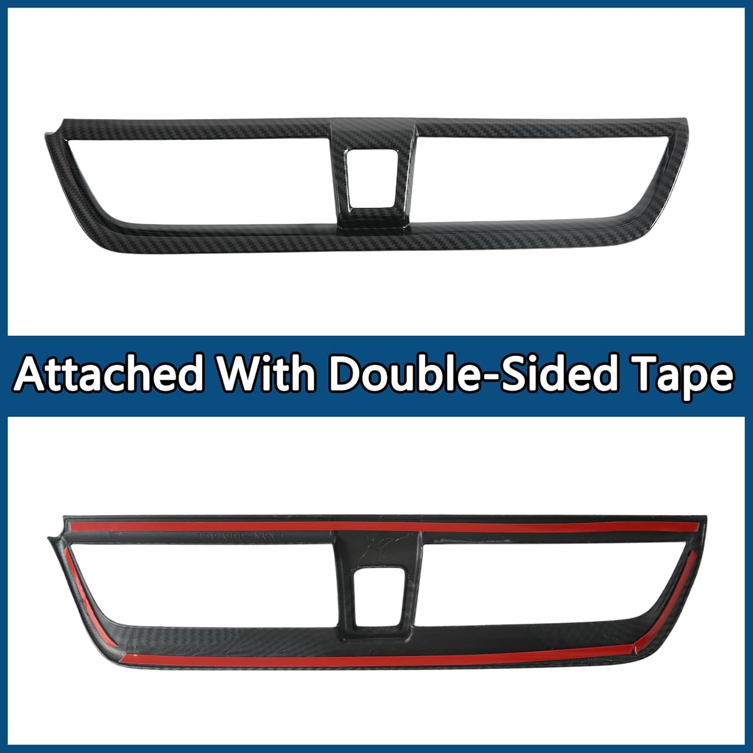 Center Console Dash Middle AC Air Condition Vent Panel Outlet Cover Trim for Chevrolet Trailblazer 2024-2026 Interior Accessories (Imitation Carbon Fiber Pattern)