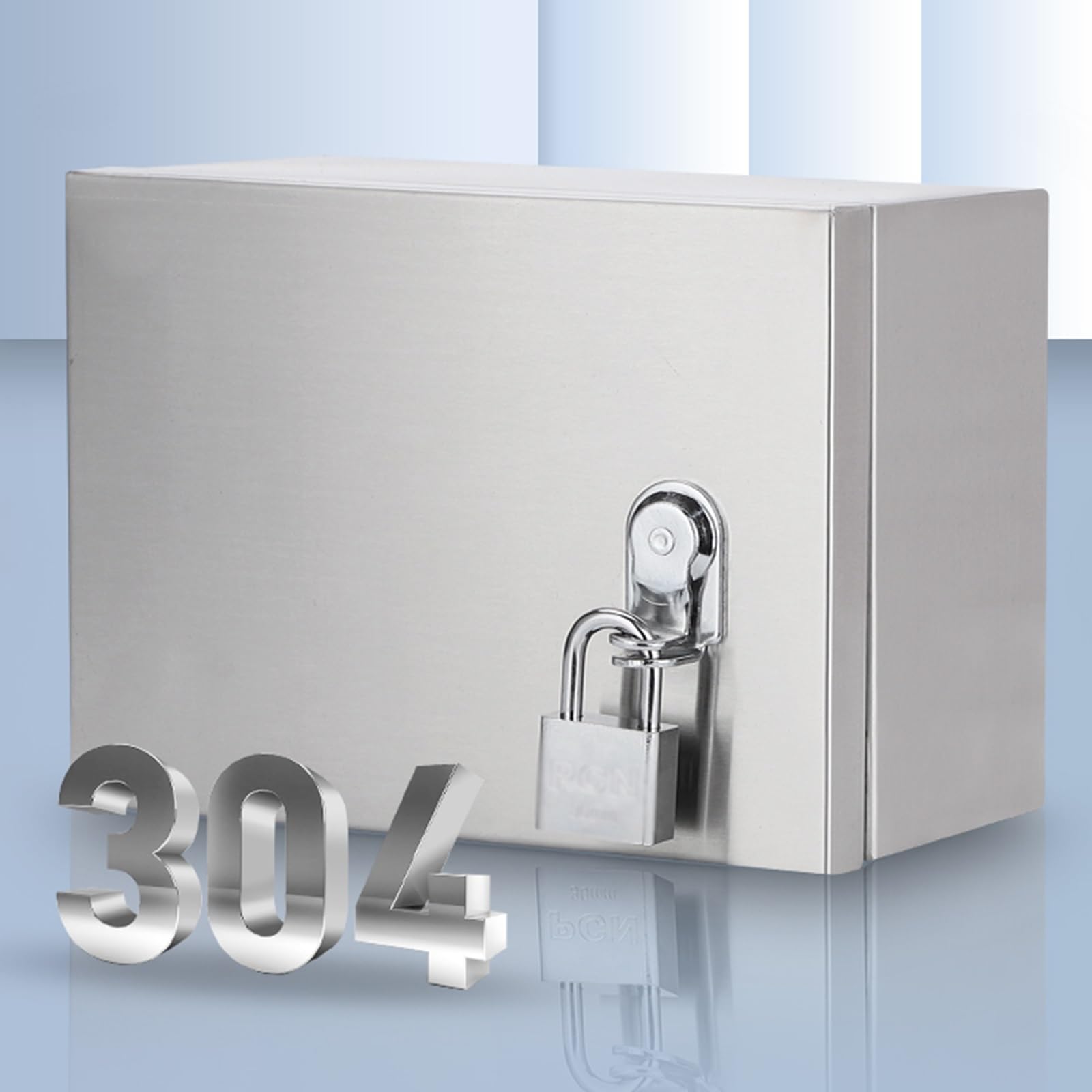 Scatola Elettrica con Serratura, Impermeabile, Piccola Scatola Di Giunzione, Acciaio Inossidabile 304, Facile Da Installare, for Interni/esterni(25x20x14cm/9.8x7.9x5.5in)