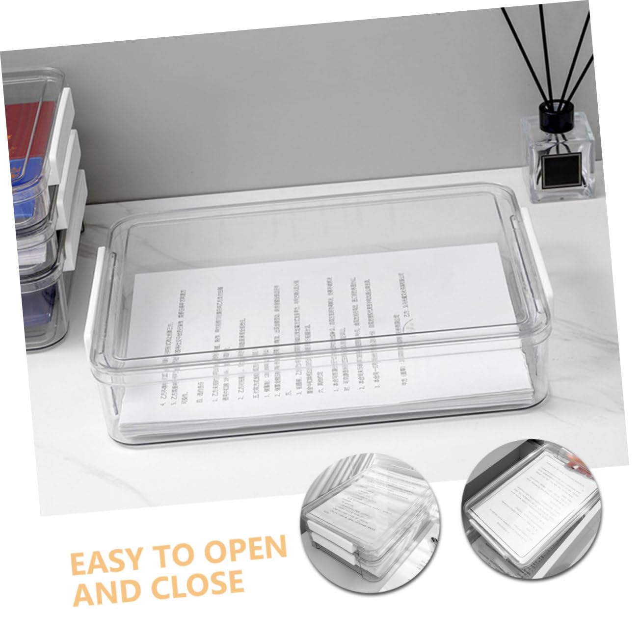 VILLCASE 2 Stück-pack Dokumentenbox aus Pet für A4-papiere Papierorganizer Hält Unterlagen Trocken und Ordentlich für Büro und Schule